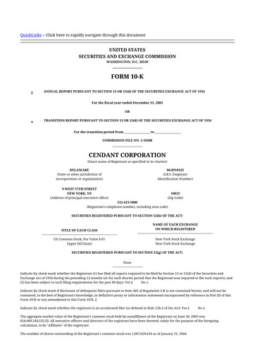 Thumbnail Avis Budget Group
 10-K Annual Report 