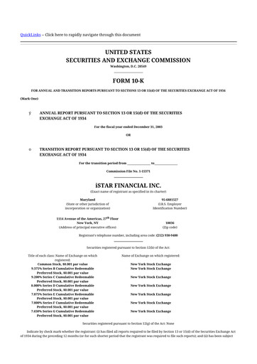 Thumbnail Safehold
 10-K Annual Report 