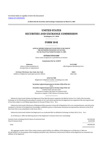 Thumbnail Match Group 10-K Annual Report 