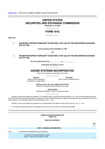 Miniature Adobe 10-Q Rapport trimestriel  