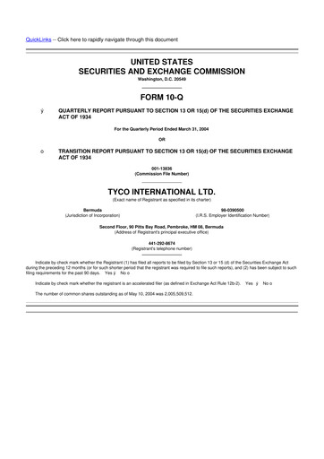 Miniature Johnson Controls
 10-Q Rapport trimestriel  