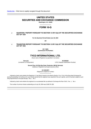 Miniature Johnson Controls
 10-Q Rapport trimestriel  