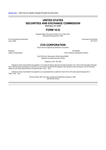 Vorschaubild CVS Health 10-Q Quartalsbericht  