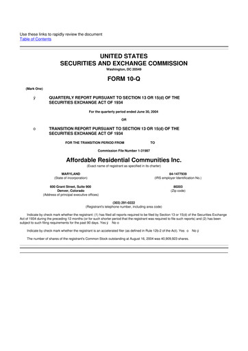 Miniature Hilltop Holdings 10-Q Rapport trimestriel  