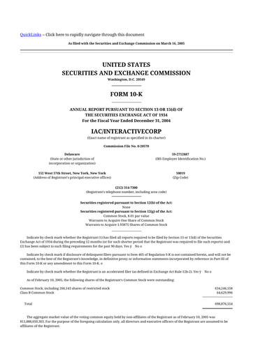 Thumbnail Match Group 10-K Annual Report 