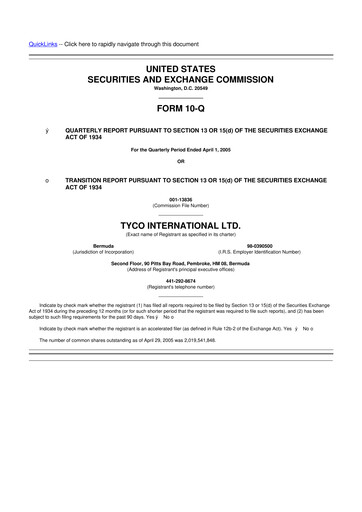 Miniature Johnson Controls
 10-Q Rapport trimestriel  