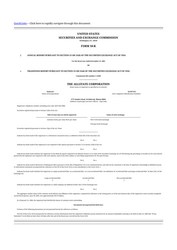 Vorschaubild Allstate 10-K Jahresbericht 