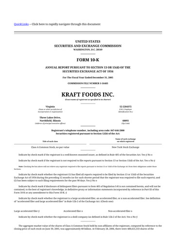 Thumbnail Mondelez International 10-K Annual Report 