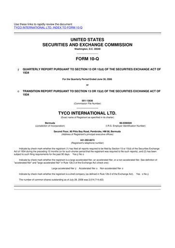 Miniature Johnson Controls
 10-Q Rapport trimestriel  