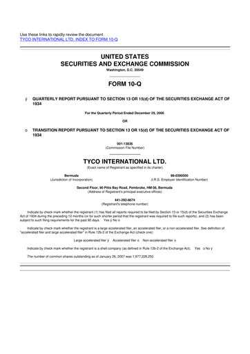 Miniature Johnson Controls
 10-Q Rapport trimestriel  