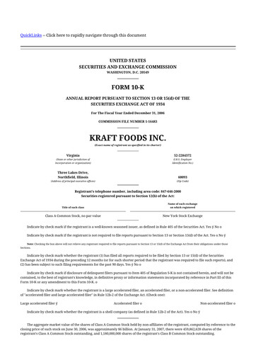 Thumbnail Mondelez International 10-K Annual Report 