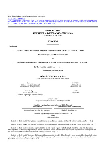 Thumbnail ATN International 10-K Annual Report 