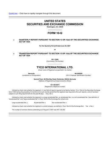 Miniature Johnson Controls
 10-Q Rapport trimestriel  