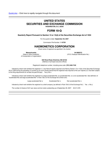 Thumbnail Haemonetics 10-Q Quarterly Report FY 