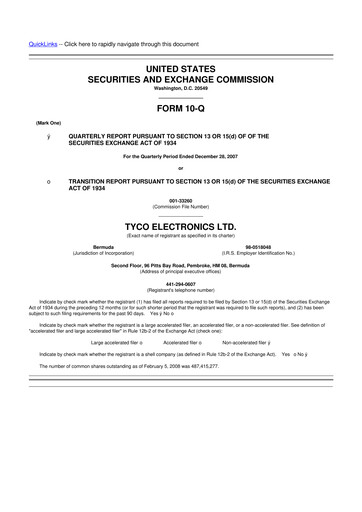 Thumbnail TE Connectivity
 10-Q Quarterly Report FY 