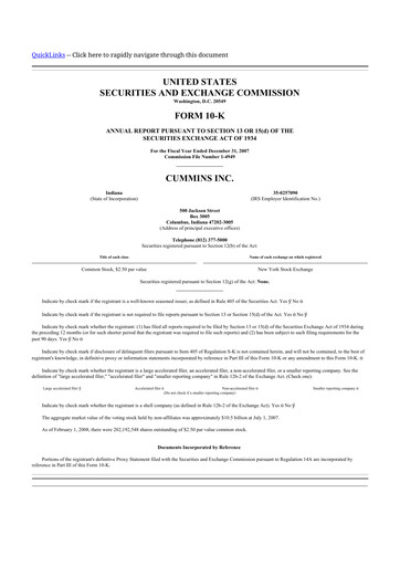 Thumbnail Cummins
 10-K Annual Report 