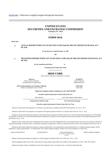 Thumbnail Dine Brands Global 10-K Annual Report 