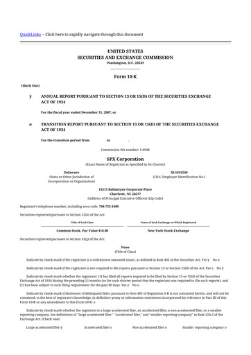 Thumbnail SPX Technologies 10-K Annual Report 