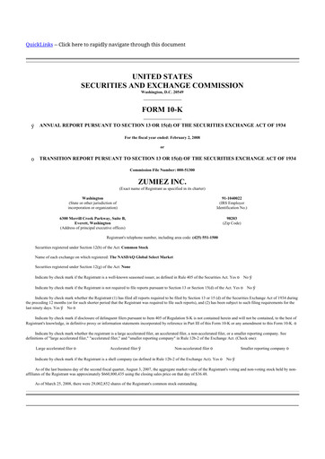 Thumbnail Zumiez 10-K Annual Report 