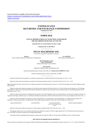 Thumbnail Titan Machinery 10-K Annual Report 