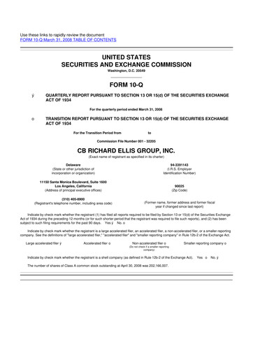 Miniature CBRE Group
 10-Q Rapport trimestriel  