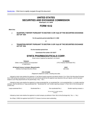 Thumbnail Madrigal Pharmaceuticals
 10-Q Quarterly Report FY 