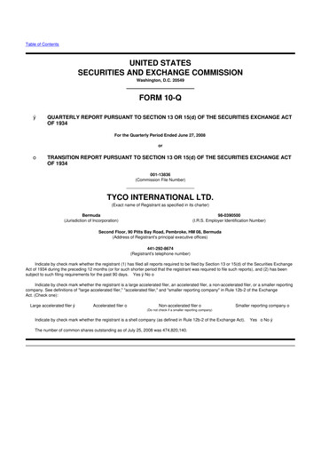 Miniature Johnson Controls
 10-Q Rapport trimestriel  