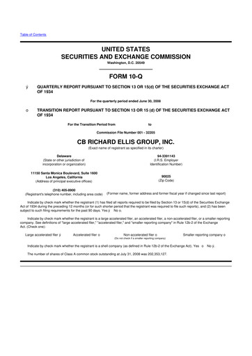 Miniature CBRE Group
 10-Q Rapport trimestriel  