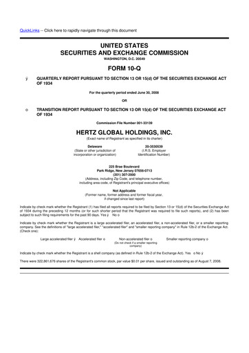 Thumbnail Herc Holdings
 10-Q Quarterly Report FY 