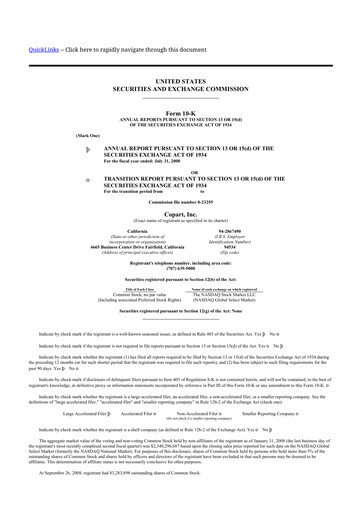 Thumbnail Copart
 10-K Annual Report 