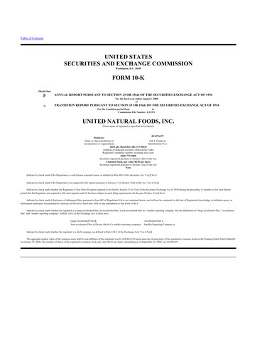 Thumbnail United Natural Foods
 10-K Annual Report 