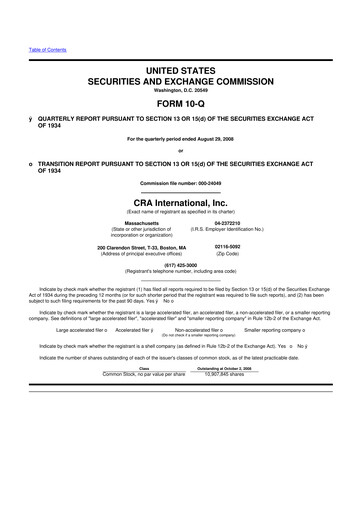Vorschaubild CRA International
 10-Q Quartalsbericht  