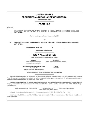 Thumbnail Safehold
 10-Q Quarterly Report FY 