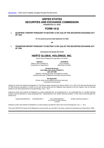 Thumbnail Herc Holdings
 10-Q Quarterly Report FY 