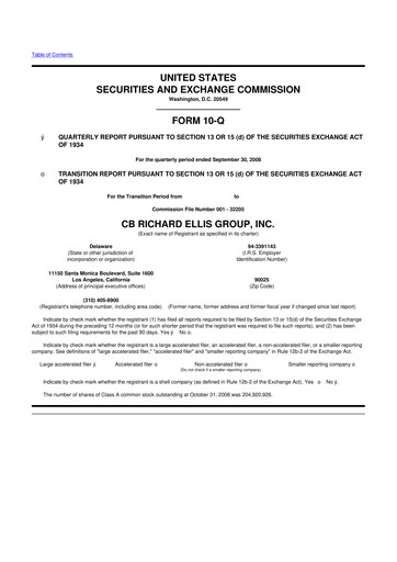 Miniature CBRE Group
 10-Q Rapport trimestriel  