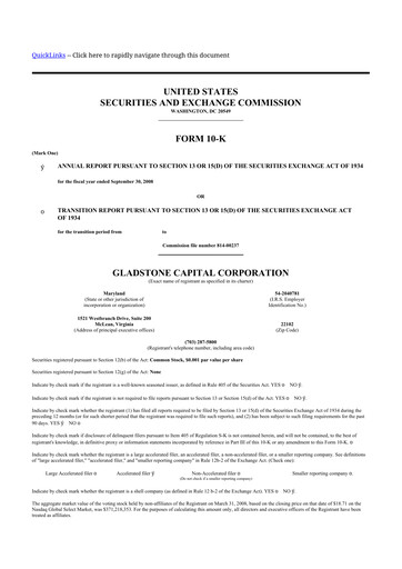 Thumbnail Gladstone Capital Corporation 10-K Annual Report 