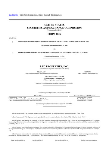 Thumbnail LTC Properties 10-K Annual Report 