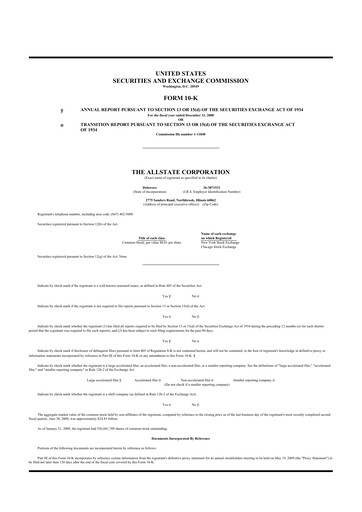 Vorschaubild Allstate 10-K Jahresbericht 