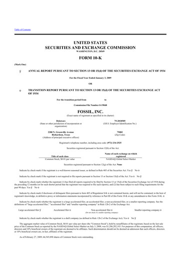 Vorschaubild Fossil Group 10-K Jahresbericht 