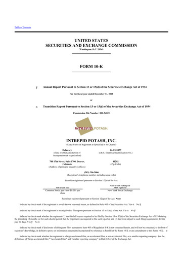 Thumbnail Intrepid Potash
 10-K Annual Report 