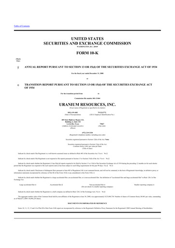 Thumbnail Westwater Resources
 10-K Annual Report 