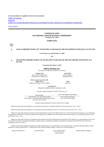 Thumbnail Hilltop Holdings 10-K Annual Report 