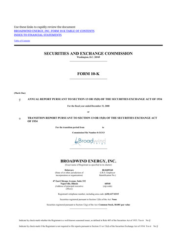 Thumbnail Broadwind 10-K Annual Report 