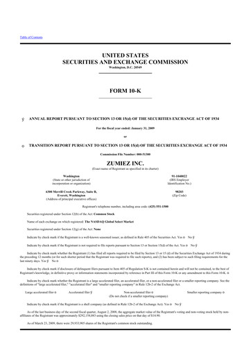 Thumbnail Zumiez 10-K Annual Report 