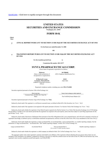 Thumbnail Madrigal Pharmaceuticals
 10-K Annual Report 