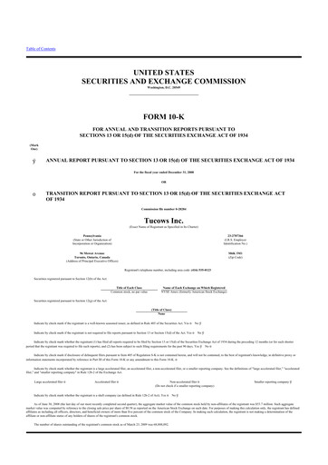 Thumbnail Tucows 10-K Annual Report 