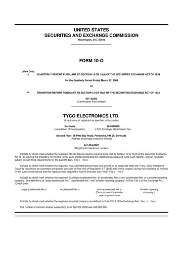 Thumbnail TE Connectivity
 10-Q Quarterly Report FY 