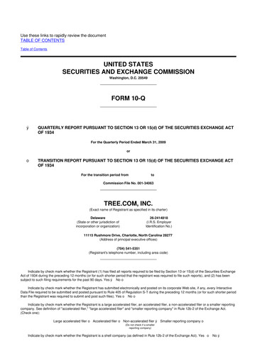 Miniature LendingTree 10-Q Rapport trimestriel  