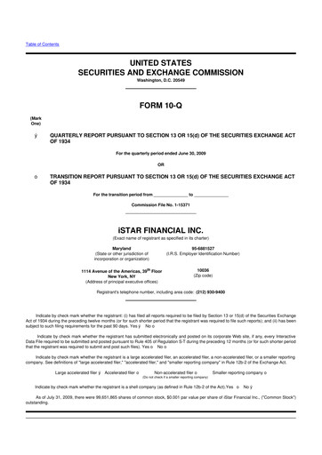 Thumbnail Safehold
 10-Q Quarterly Report FY 