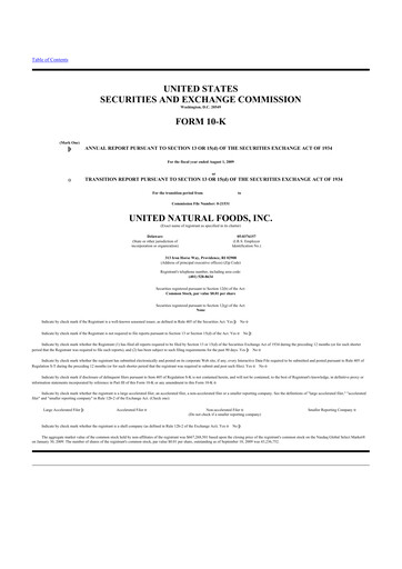 Thumbnail United Natural Foods
 10-K Annual Report 